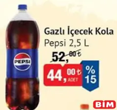 PEPSİ GAZLI İÇECEK KOLA 2,5 L